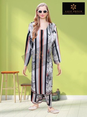 Aaliz Prints Vol 12 Designer Lawn Fabric Cord Set Printed Kurti with Plazo Wholesale co ord set catalogs