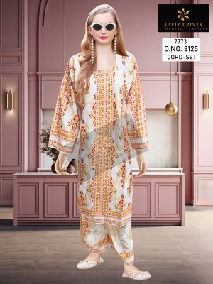 Aaliz Prints Vol 12 Designer Lawn Fabric Cord Set Printed Kurti with Plazo Wholesale co ord set catalogs