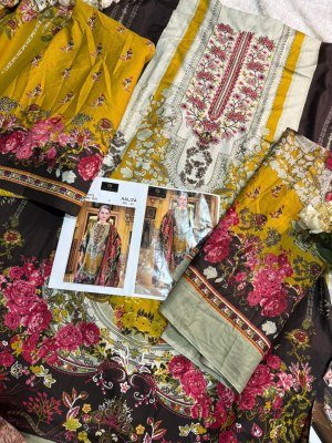 Aaliza Prints Aaliza Nx Cotton Lawn Digital Print with Embroidery Neck Work Wholesale Ethnic Wear Collection readymade suit catalogs