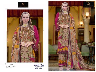 Aaliza Prints Aaliza Nx Cotton Lawn Digital Print with Embroidery Neck Work Wholesale Ethnic Wear Collection readymade suit catalogs