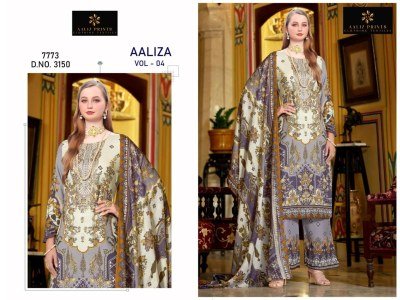 Aaliza Prints Aaliza Nx Cotton Lawn Digital Print with Embroidery Neck Work Wholesale Ethnic Wear Collection readymade suit catalogs