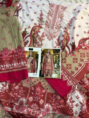 Aaliza Prints Aaliza Nx Cotton Lawn Digital Print with Embroidery Neck Work Wholesale Ethnic Wear Collection readymade suit catalogs