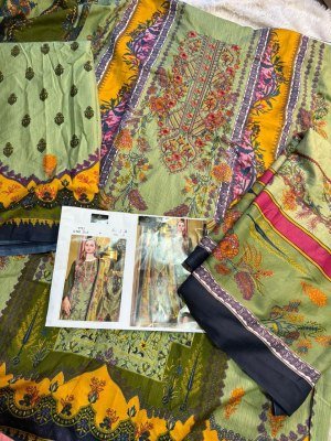 Aaliza Prints Aaliza Nx Cotton Lawn Digital Print with Embroidery Neck Work Wholesale Ethnic Wear Collection readymade suit catalogs