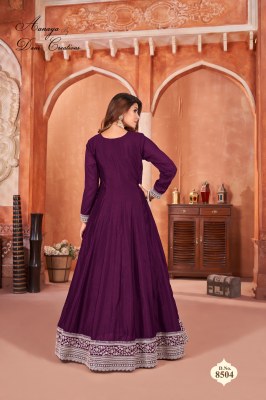 Aanaya vol 185 fancy long designer plain gown with dupatta catalogue at affordable rate gown catalogs