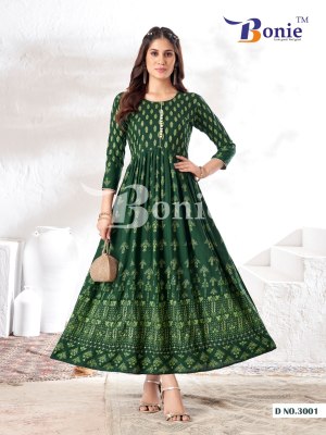 Aanchal 3 by Boine reyon printed ghera long kurti catalogue at amaviexpo kurtis catalogs