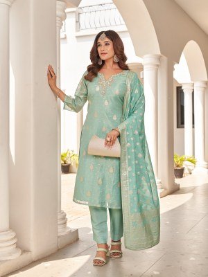 Aanchi Antra Premium Shimmer Jacquard Salwar Suit with Santoon Pant And Designer Dupatta Wholesale kurtis catalogs