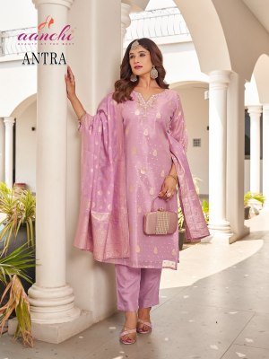 Aanchi Antra Premium Shimmer Jacquard Salwar Suit with Santoon Pant And Designer Dupatta Wholesale kurtis catalogs