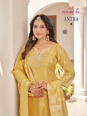 Aanchi Antra Premium Shimmer Jacquard Salwar Suit with Santoon Pant And Designer Dupatta Wholesale kurtis catalogs