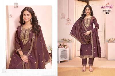 Aanchi Ashmita Kurti Pant With Dupatta Fancy Dupatta Work  kurtis catalogs