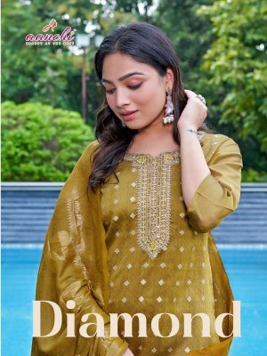 Aanchi Diamond Straight Suit Set with Tissue Butti Top, Santoon Bottom And Fancy Digital Dupatta Wholesale kurtis catalogs