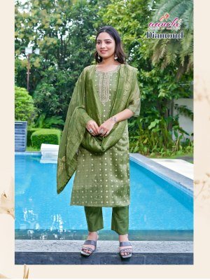 Aanchi Diamond Straight Suit Set with Tissue Butti Top, Santoon Bottom And Fancy Digital Dupatta Wholesale kurtis catalogs