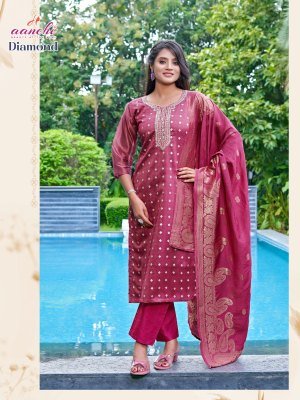 Aanchi Diamond Straight Suit Set with Tissue Butti Top, Santoon Bottom And Fancy Digital Dupatta Wholesale kurtis catalogs