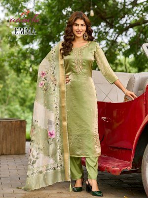 Aanchi Emma Fancy Santoon Kurti with Digital Dupatta Wholesale Ethnic Wear kurti pant with dupatta Catalogs
