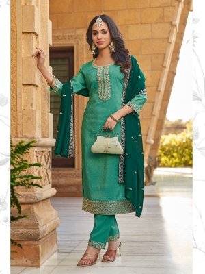 Aanchi Goldy Roman Shimmer Straight Suit Pant with Vichitra Silk Fancy Dupatta Wholesale kurtis catalogs