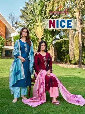 Aanchi Nice Elegant Rangeela Silk Straight Kurta Set with Contrast Roman Pant And Fancy Dupatta Wholesale kurtis catalogs