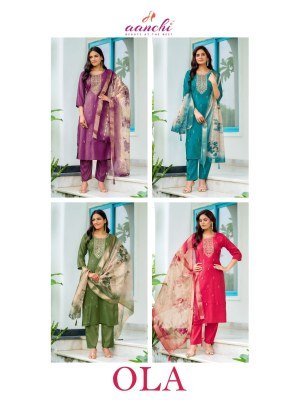 Aanchi Ola Roman Shimmer Straight Suit Bottom And  Fancy Digital Dupatta Wholesale kurtis catalogs