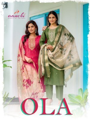 Aanchi Ola Roman Shimmer Straight Suit Bottom And  Fancy Digital Dupatta Wholesale kurtis catalogs