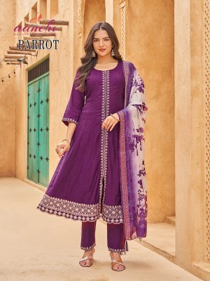 Aanchi Parrot Flair Collection Vatican Kurti  Bottom And Digital Print Dupatta Wholesale kurtis catalogs
