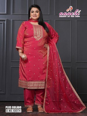 Aanchi Plus Gulabo Flair Top And Roman Shimmer Bottom Set with Designer Fancy Dupatta Wholesale kurtis catalogs