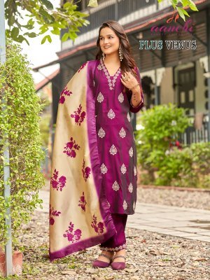 Aanchi Plus Venus 3Pc Rangeela Silk Straight Suit Set with Fancy Digital Dupatta Wholesale Catalog kurti pant with dupatta Catalogs