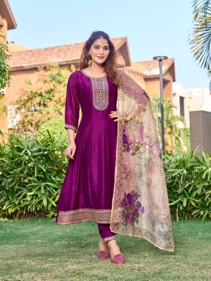 Aanchi Shobha Vichitra Shimmer Top And Bottom Set with Fancy Digital Dupatta Designer Kurti Wholesale kurtis catalogs