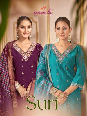 Aanchi Suri Roman Silk 3Pic Readymade Salwar Suits Collection  Aanchi 
