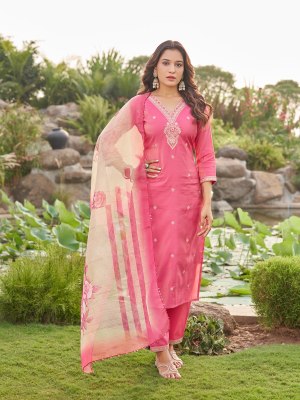 Aanchi by Alisha Roman shimmer 3 pcs set of kurti pant and dupatta catalogue at affordable rate readymade suit catalogs