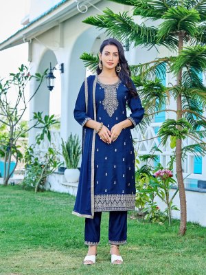 Aanchi kurti by dark fantacy embroidered kurti pant and dupatta catalogue  readymade suit catalogs