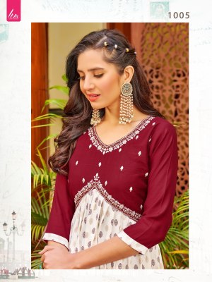 Aanchi kurti present alia cut printed with embroidered work kurti catalogue at wholesale price kurtis catalogs