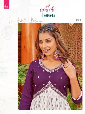 Aanchi kurti present alia cut printed with embroidered work kurti catalogue at wholesale price kurtis catalogs