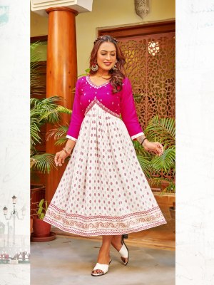 Aanchi kurti present alia cut printed with embroidered work kurti catalogue at wholesale price kurtis catalogs