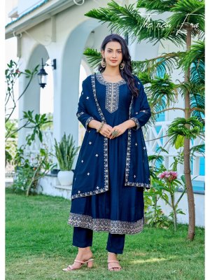 Aanchi kurtis by Volvo vichitra flair kali top bottom and dupatta catalogue at affordable rate readymade suit catalogs
