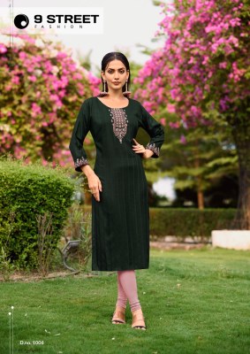 Aaradhya by 9street reyon thread work kurti catalogue at low rate  kurtis catalogs