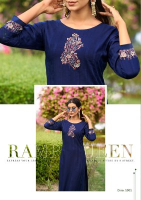 Aaradhya by 9street reyon thread work kurti catalogue at low rate  kurtis catalogs