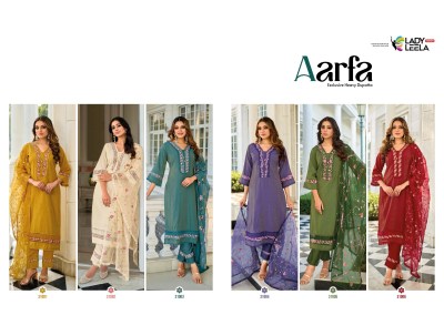 Aarfa by Lady Leela Embroidered Swiss Silk exclusive readymade suit set with amavi Expo readymade suit catalogs