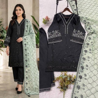 Aarohi Roman Sequence Embroidered Palazzo Suit Set with Organza Dupatta readymade suit catalogs