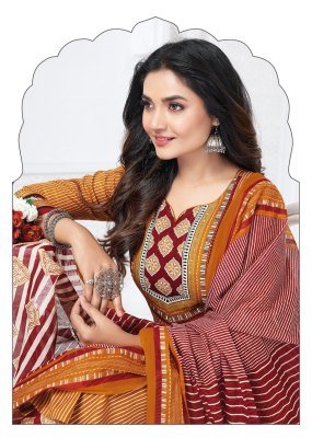 Aarvi Gamthi Vol 12  Cotton With Kantha Hand Embroidery Work Pure cotton kurti pant dupatta set wholesale rate  kurti pant with dupatta Catalogs