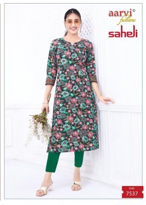 Aarvi Saheli Vol 17 Heavy Cambric Cotton Printed Straight Kurti Comfortable Daily Wear And Wholesale kurtis catalogs
