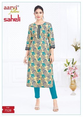 Aarvi Saheli Vol 17 Heavy Cambric Cotton Printed Straight Kurti Comfortable Daily Wear And Wholesale kurtis catalogs
