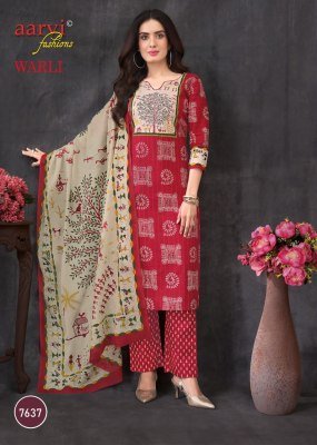 Aarvi Warli Vol 1 Cotton Tribal Print Kurti Pant Set Wholesale readymade suit catalogs