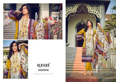 Aarzu vol 13 by Romani Premium Soft Embroidered Dress material catalogue at low rate dress material catalogs