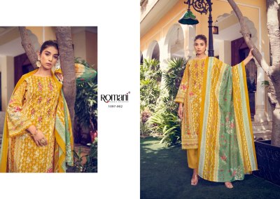 Aarzu vol 14 by Romani Premiume Soft cotton unstitched suit catalogue at affordable rate salwar kameez catalogs