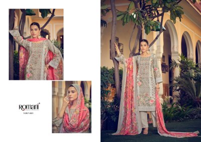 Aarzu vol 14 by Romani Premiume Soft cotton unstitched suit catalogue at affordable rate salwar kameez catalogs