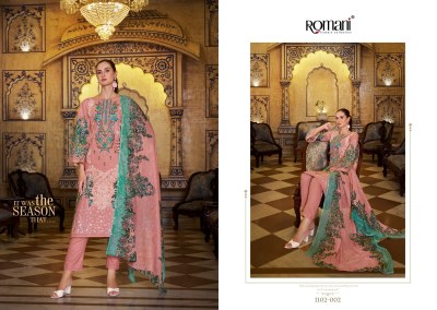 Aarzu vol 18 by Romani Premium Soft digital style unstitched suit catalogue with low rate dress material catalogs