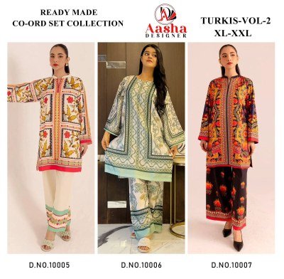 Aasha Designer Turkis Vol 2 Modal Satin Printed Co ord Set for Women Wholesale  co ord set catalogs