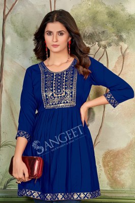 Aashini present Malai reyon with gold embroidered western wear collection at low rate western wear catalogs
