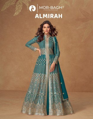  Aashirwad Creation Almirah Top Real georgette front and back embroidery  Skirt Real georgette  Dupatta Real georgette Wholesale Aashirwad Creation 