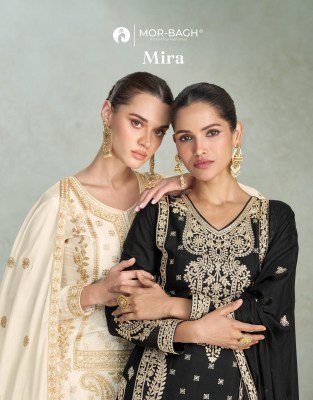 Aashirwad Creation Mira Premium Chinnon Silk Top  Palazzo And Dupatta  Wholesale Aashirwad Creation 