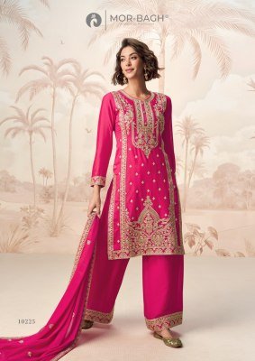 Aashirwad Creation Poorva Premium Chinnon Silk Suit Plazzo Set with Dupatta Wholesale kurtis catalogs