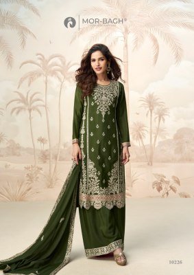 Aashirwad Creation Poorva Premium Chinnon Silk Suit Plazzo Set with Dupatta Wholesale kurtis catalogs